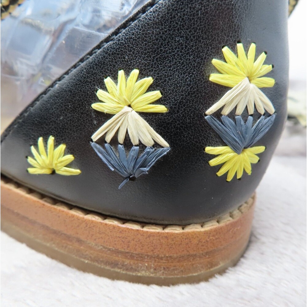House of Harlow 1960 Leather Gladiator Sandals Lace Up Boho Raffia 39.5 US 9.5‎ - Picture 7 of 12